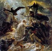 Girodet-Trioson, Anne-Louis Ossian Receiving the Ghosts of French Heroes painting